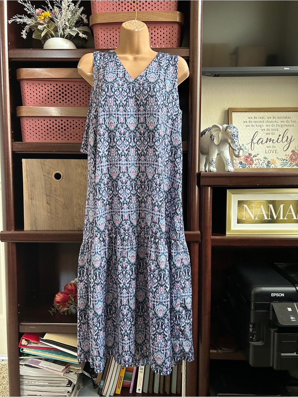 Banana Republic Women’s Petite XS Blue and Purple Dress